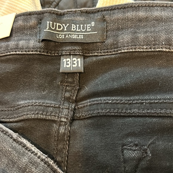 Judy Blue Destroyed Buffalo plaid patch skinny jeans-new - Picture 9 of 13